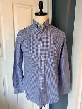 Ralph Lauren Blue Checkered Men's Shirt